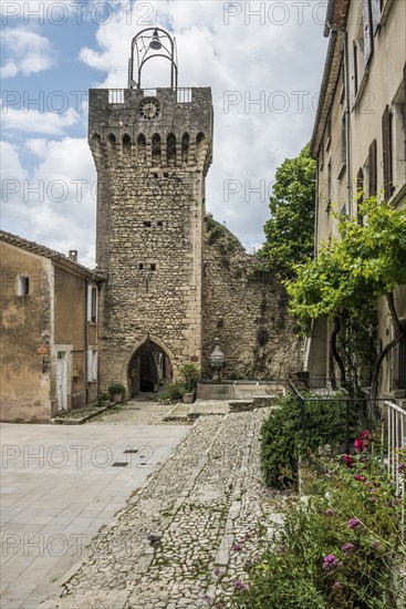 Medieval village in the mountains, Montbrun-les-Bains, Plus beaux villages de France, Département