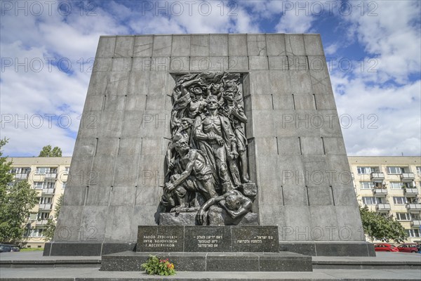 Monument to the Heroes of the Ghetto, Ludwika Zamenhofa, Warsaw, Mazovian Voivodeship, Poland,