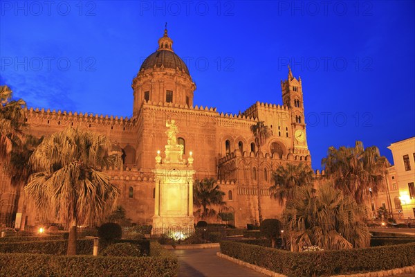 In the old town of Palermo, the Cathedral Maria Santissima Assunta, Roman Catholic Church, Unesco