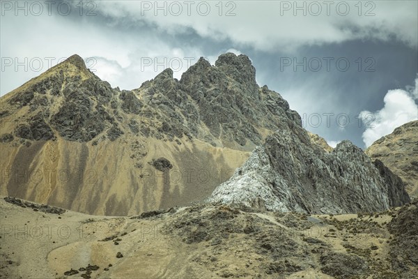 Mountain landscape in the Andean highlands, Alto de Ticlio, Peru, South America