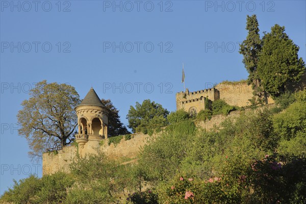 Winzingen Castle and Haardt Castle, Neustadt an der Weinstraße, Rhineland-Palatinate, Germany,