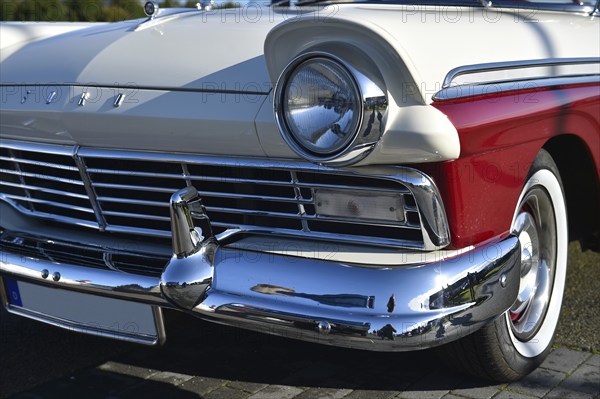 Ford Custom 300 Sedan, Model A7 (1957) at a classic car meeting in Büsum, Germany, Europe