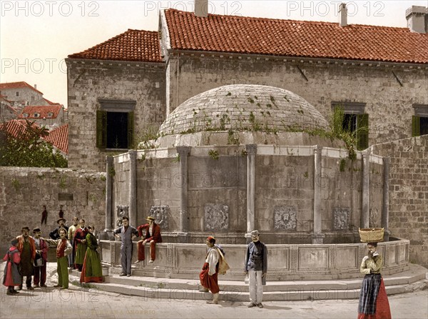 The Onofrio Fountain in Ragusa, today Dubrovnik, Dalmatia, today Croatia, c. 1890, Historic,