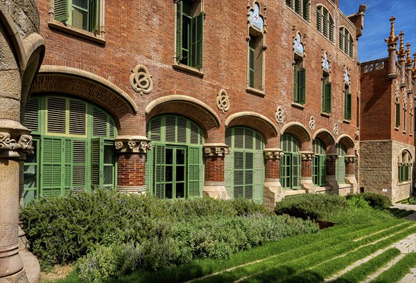 Historic hospital complex of the Hospital de la Santa Creu i Sant Pau, Barcelona, Catalonia, Spain,