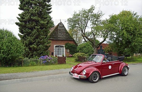 Europe, Germany, Lower Saxony, Lower Elbe Classics, classic car tour, VW Beetle Convertible 1303,