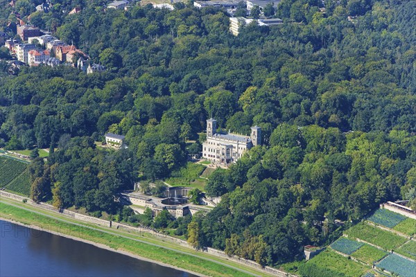 Aerial view Dresden Elbschlösser