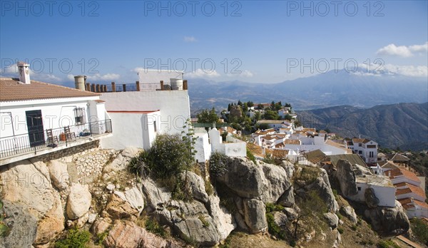 Hilltop Andalusian village of Comares, Malaga province, Spain, Europe