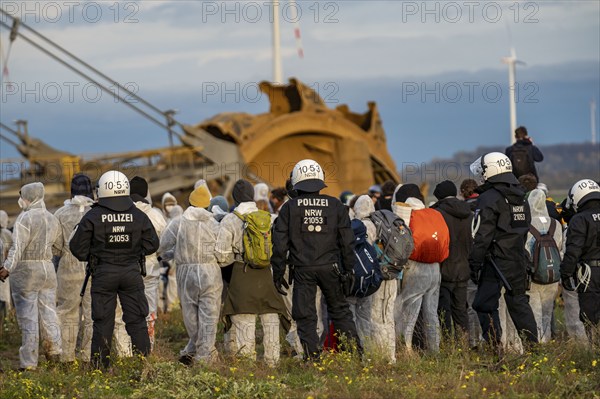 Protest action against the demolition of the village of Lützerath in the Rhenish lignite mining