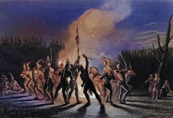 Washington and Fairfax at an Indian War Dance 1748, George Washington, 1732-1799, First President