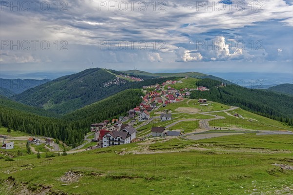 Mountain panorama on the Transalpina high road, Transylvanian Alps, in the southern Carpathians