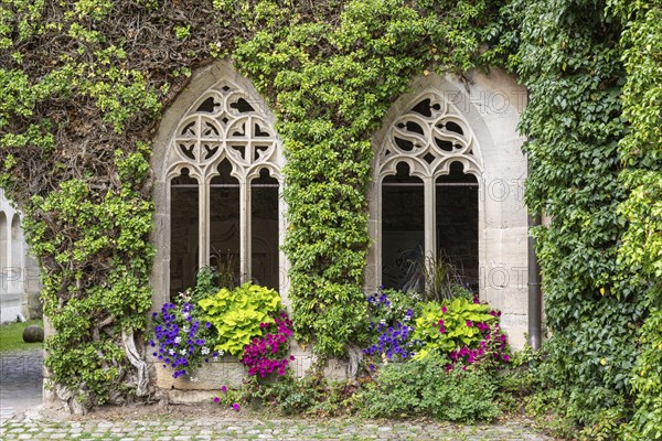 Tracery, Gothic-style windows, Bebenhausen Monastery and Palace, former Cistercian Abbey, Tübingen