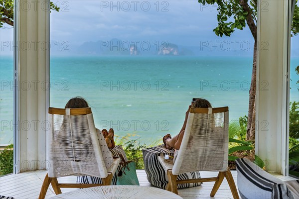 View of Phang Nga bay near Koh Yai Noi, seascape, seascape, nature, natural landscape, chalk
