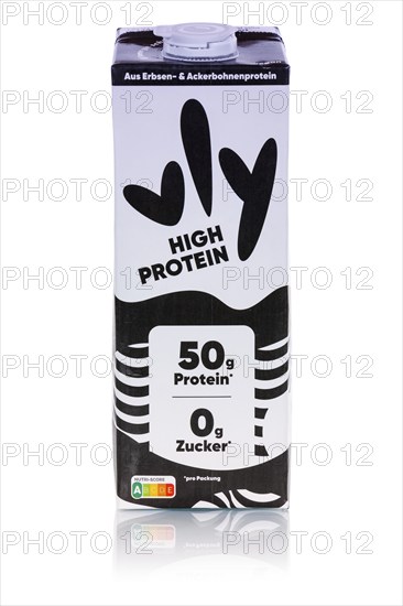 Vly Variety High Protein vegan pea milk substitute Milk substitute released against a white