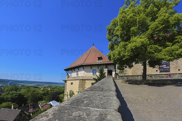 Hohentübingen Palace, wall, view of Tübingen, Museum of the University of Tübingen MUT, higher