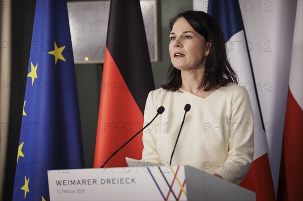 Annalena Bärbock (Alliance 90/The Greens), Federal Foreign Minister, Stephane Sejourne (not