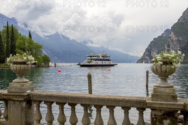 Riva del Garda promenade in the north of Lake Garda, Riva del Garda, Trento, Trentino-Alto Adige,