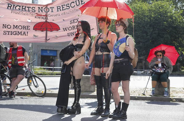 Sex workers demonstrate against the Prostitutes Protection Act on International Whores' Day. They