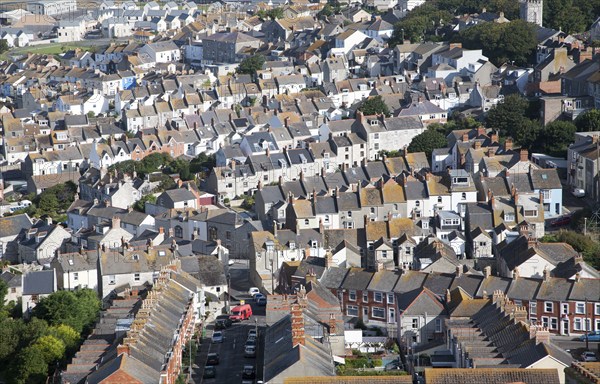 High density housing in Fortuneswell, isle of Portland, Dorset, England, United Kingdom, Europe
