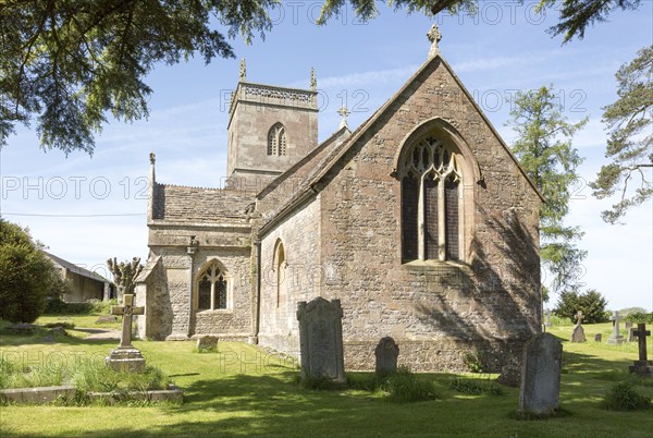 Village parish church of Saint James, Milton Clevedon, Somerset, England, UK