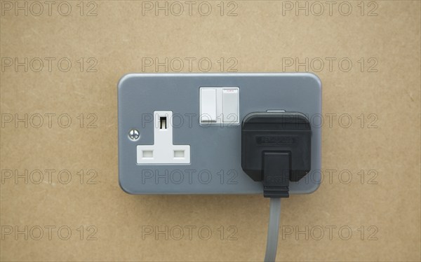Wall mounted two plug socket, UK