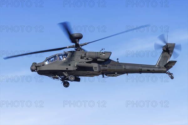 A Boeing Apache Guardian helicopter of the United States US Army with the registration number