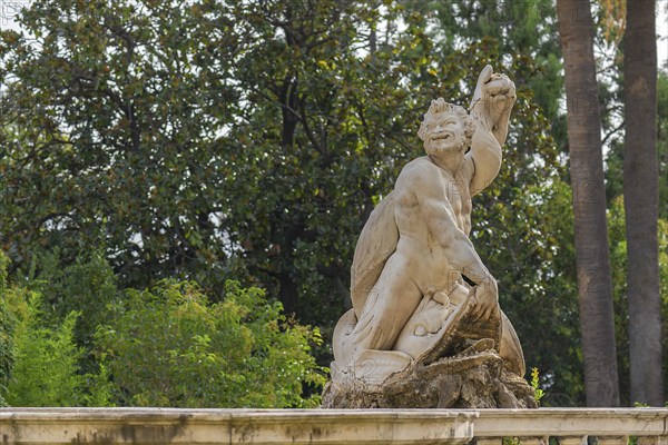 Figure of the satyr fountain in the garden of the Villa del Principe, Palazzo di Andrea Doria,