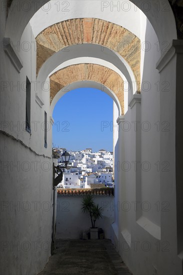 Traditional whitewashed buildings in Vejer de la Frontera, Cadiz Province, Spain, Europe