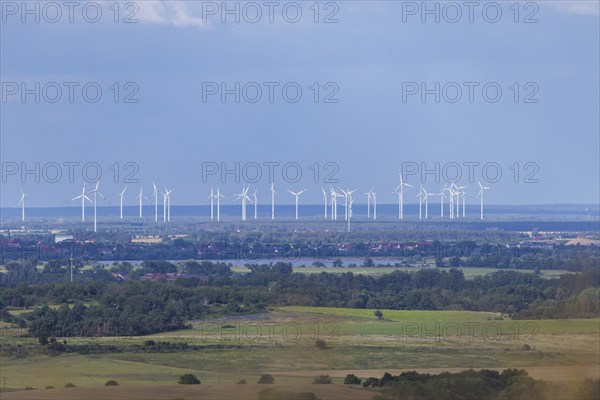 Wind farm near Brottewitz, Liebschützberg, Liebschütz, Saxony, Germany, Europe
