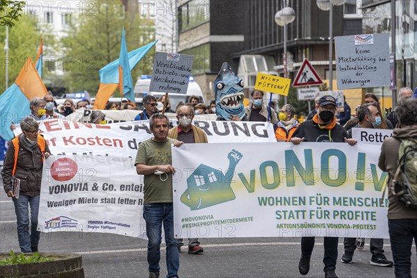 Demonstration against property companies such as Vonovia and others, against rent increases, for