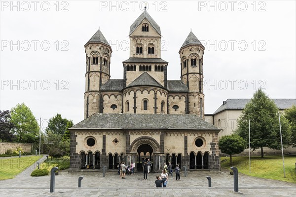 Romanesque monastery church, Benedictine Abbey Maria Laach, Eifel, Rhineland-Palatinate, Germany,