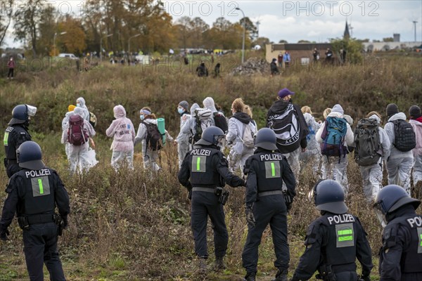 Protest action against the demolition of the village of Lützerath in the Rhenish lignite mining