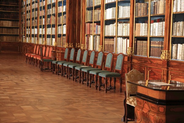In the monastery library, the library hall in the Strahov Praemonstratensian Monastery, Prague,