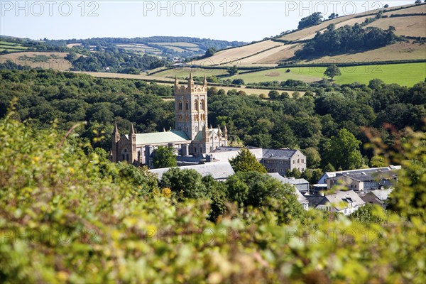 Benedictine monastery church of Buckfast Abbey, Buckfastleigh, Devon, England, United Kingdom,