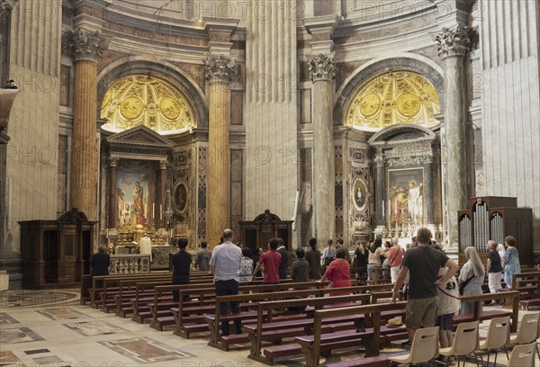 Praying at the altar of St Joseph, St Peter's Basilica, San Pietro in Vaticano, Basilica of St