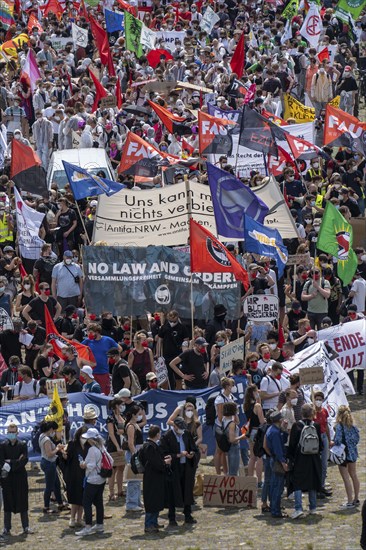 Demonstration against the planned assembly law in North Rhine-Westphalia, in Düsseldorf, various