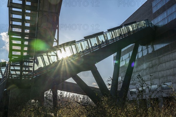 Zollverein Coal Mine World Heritage Site, escalator to the Ruhr Museum in the former coal washing