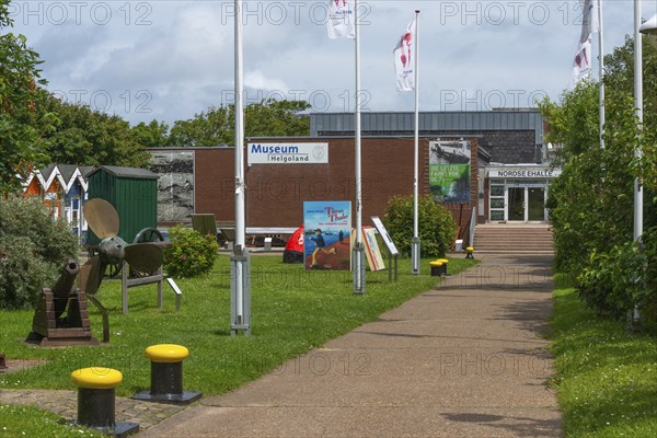 Museum in the North Sea Hall in Unterland, outdoor area with lobster shacks and maritime elements,
