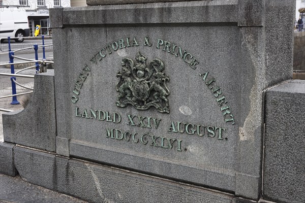 Historic memorial stone commemorating the visit of Queen Victoria and Prince Albert on 24 August
