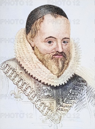 William Camden, 1551 -1623, English antiquarian and historian, Illustration from Old England's