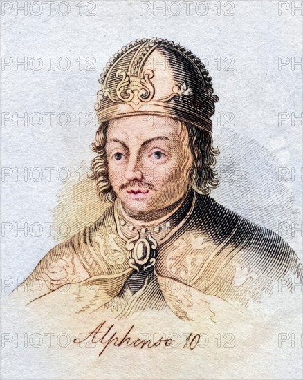 Alfonso X of Castile, 1221 -1284, Spanish monarch King of Castile-León and Galicia From the book