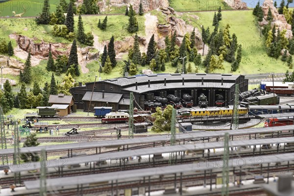 Locomotive turntable at Miniatur Wunderland Hamburg, Germany, Europe