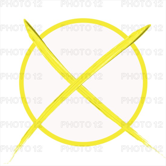 Yellow voting cross