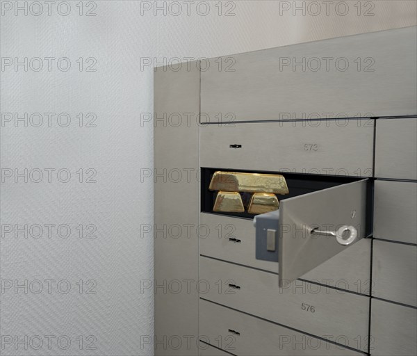 Gold bars in the safe deposit box