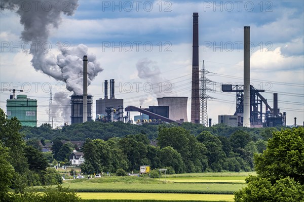 Hüttenwerke Krupp-Mannesmann, HKM in Duisburg-Hüttenheim, 2 blast furnaces, coking plant, country