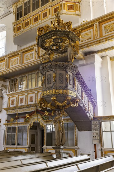 Schwarzenberg/Erzgeb. The Protestant-Lutheran St George's Church is a baroque hall church from