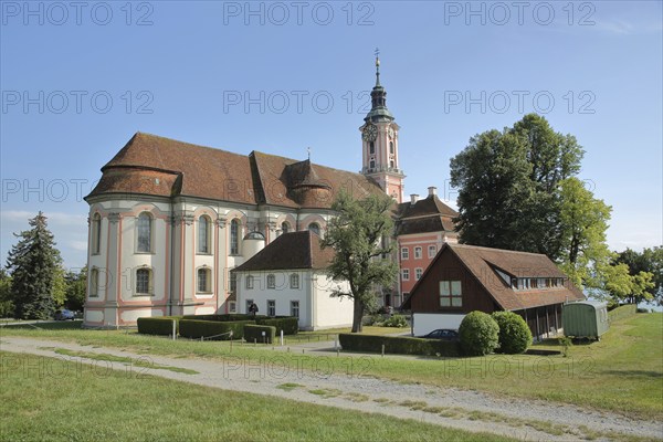 Baroque basilica, pilgrimage church, Birnau, Uhldingen-Mühlhofen, Obersee, Lake Constance, Lake