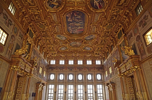 Europe, Germany, Bavaria, Swabia, Augsburg, Rathausmarkt, Town Hall, Renaissance, built 1615 to