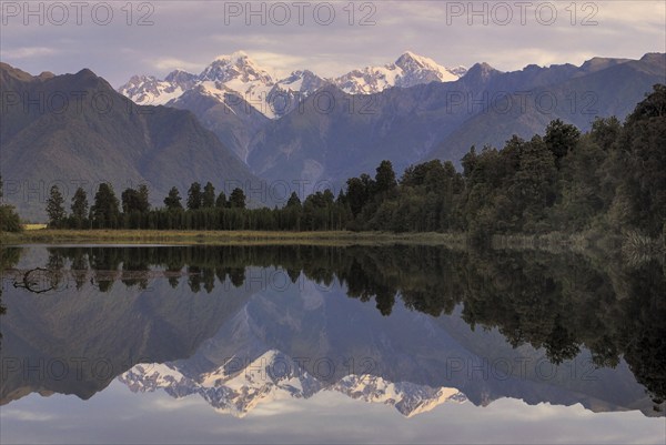 Mt Tasman and Mt Cook, South Island, New Zealand, Oceania