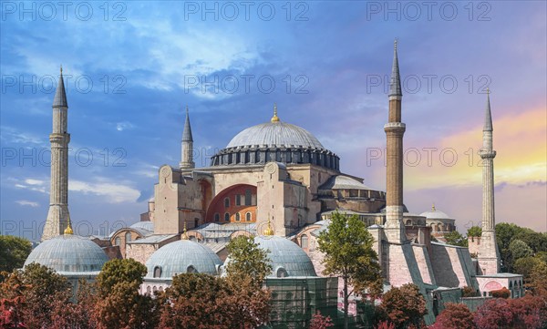 Hagia Ayasofya Sophia Grand Mosque in Istanbul, one of the main tourist city attractions and travel
