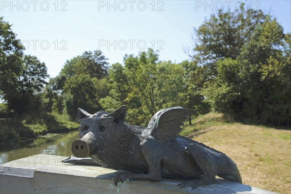 GreenBelt Animal by Robert Gernhardt 2005, mythical creature, animal figure, pig figure, figurine,